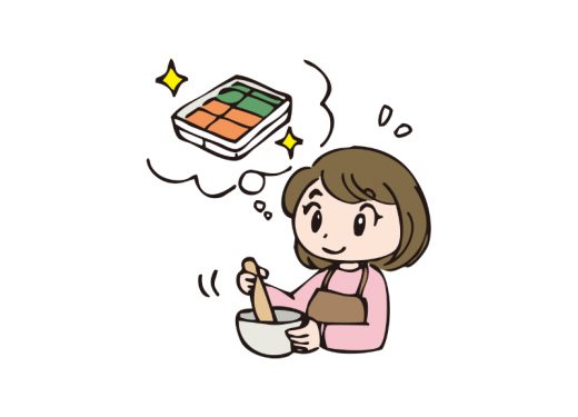 ご飯を作るお母さん