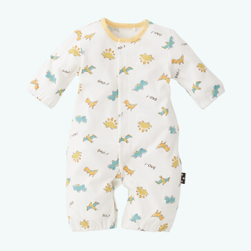 スムース恐竜長袖コンビドレス