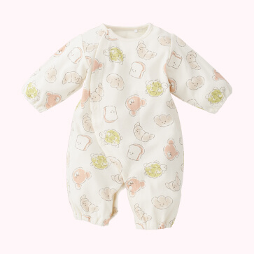 スムースパン屋さん長袖コンビドレス