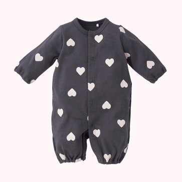 スムースシンシアハート長袖コンビドレス