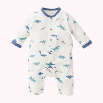 スムース恐竜柄長袖プレオール