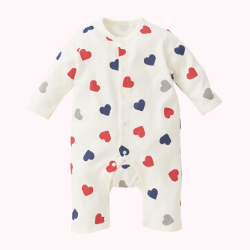 スムーストリコロールハート長袖プレオール