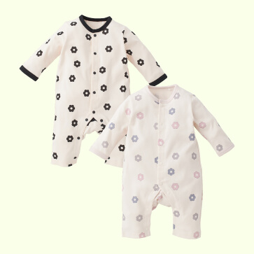 スムースフラワーモチーフ長袖プレオール