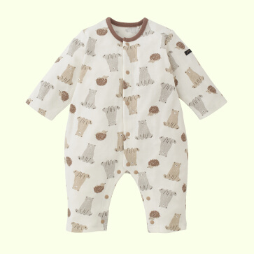 スムースくまとハリネズミ長袖プレオール