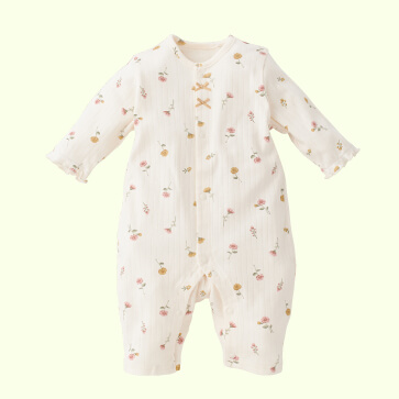 スムース針抜き花リボン長袖プレオール