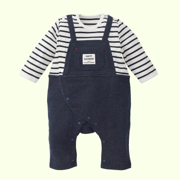 スムース吊り風切り替えボーダー長袖プレオール