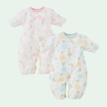 天竺アニマルドリーム半袖コンビドレス