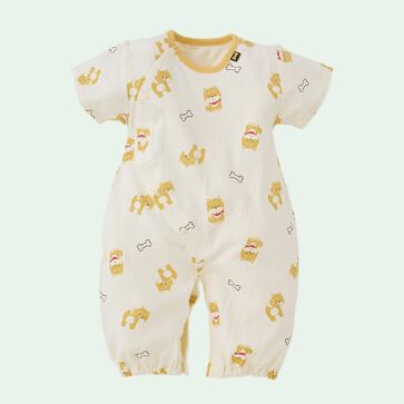 天竺シバ半袖コンビドレス