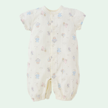 天竺メルヘンアニマル半袖コンビドレス