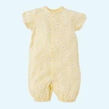 天竺マーガレット半袖コンビドレス