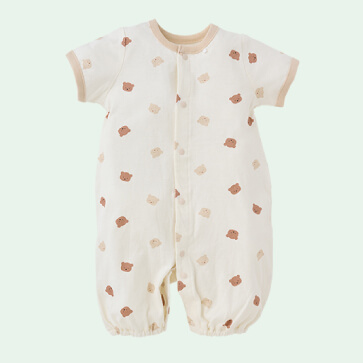 天竺クラシックベア半袖コンビドレス