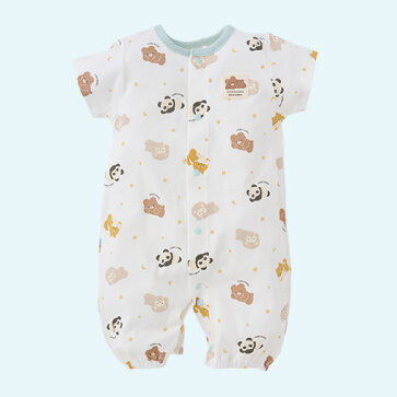 天竺ゴロゴロアニマル半袖コンビドレス