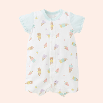 天竺アイスクリームくま半袖プレオール