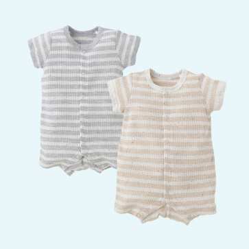 ワッフルネップボーダー半袖プレオール