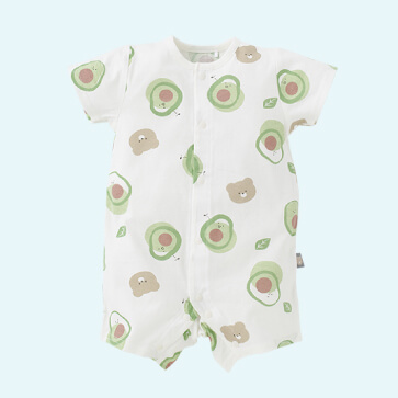 天竺アボカドベア半袖プレオール