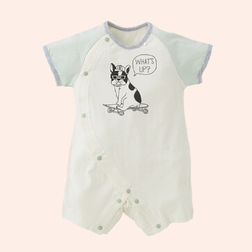 天竺ラグランフレンチブルドッグ半袖プレオール