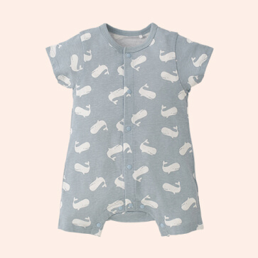 天竺白抜きくじら半袖プレオール