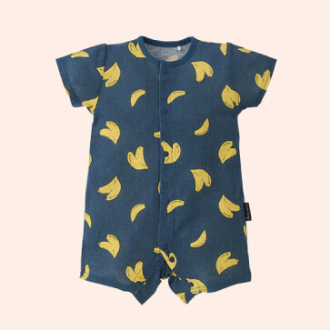 バナナネイビー半袖プレオール