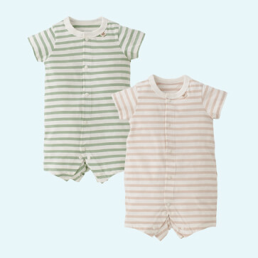 天竺ナチュラルボーダー半袖プレオール