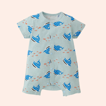 天竺ジンベイザメ・クマノミ半袖プレオール