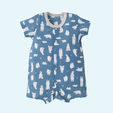 楊柳白くま半袖プレオール