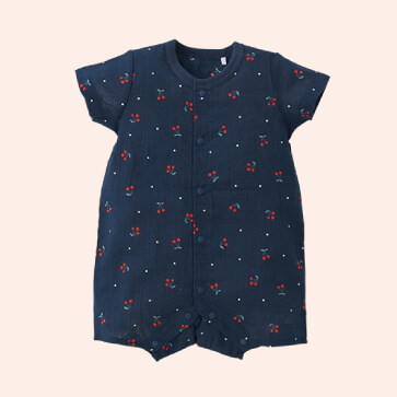 楊柳ネイビーチェリー半袖プレオール