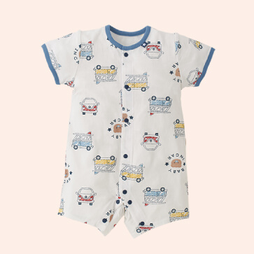 天竺サーフワゴンベイビー半袖プレオール