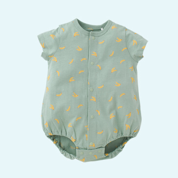 天竺バナナ半袖ロンパース