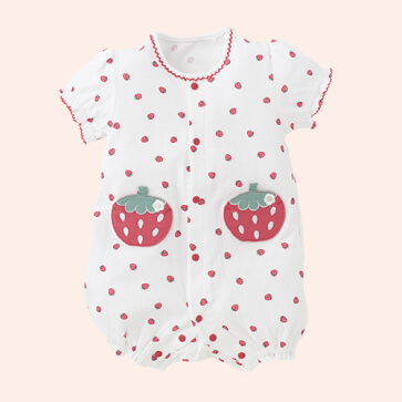 天竺いちごポケット半袖プレオール