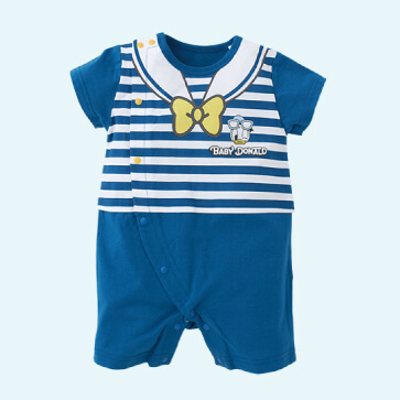 天竺セーラーボーダー半袖プレオール（ドナルドダック）