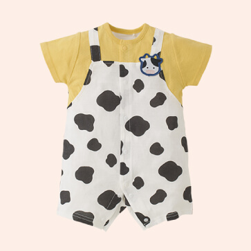 天竺吊り風ホルスタイン半袖プレオール