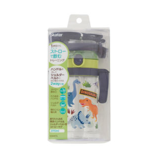 ショルダー付 クリア両手ストローマグ ディノ
