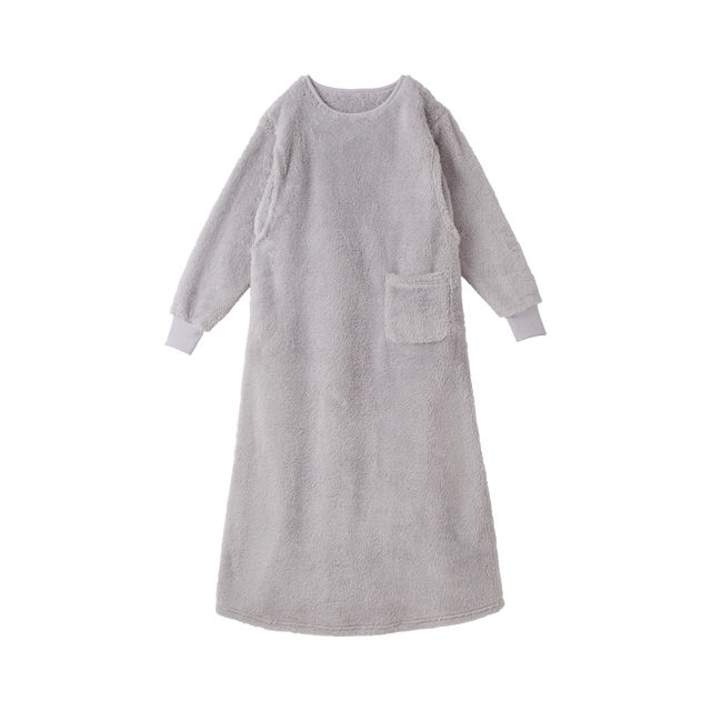 Elfindoll 授乳口つきボア丸首ワンピース 西松屋