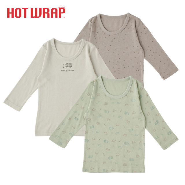 HOTWRAP 3枚組 綿 長袖インナー | 西松屋 HOTWRAP 3枚組 綿 長袖インナー | 西松屋