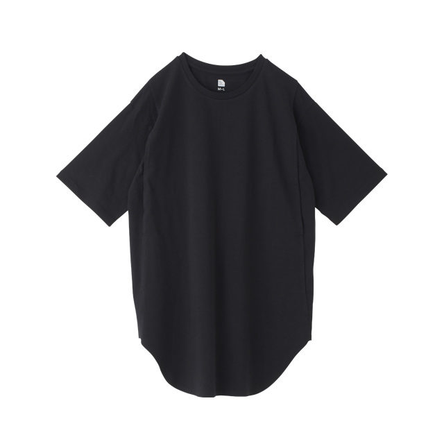 半袖ラウンドヘムTシャツ