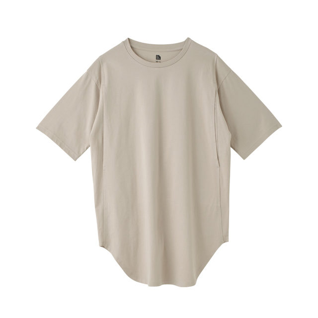 半袖ラウンドヘムTシャツ