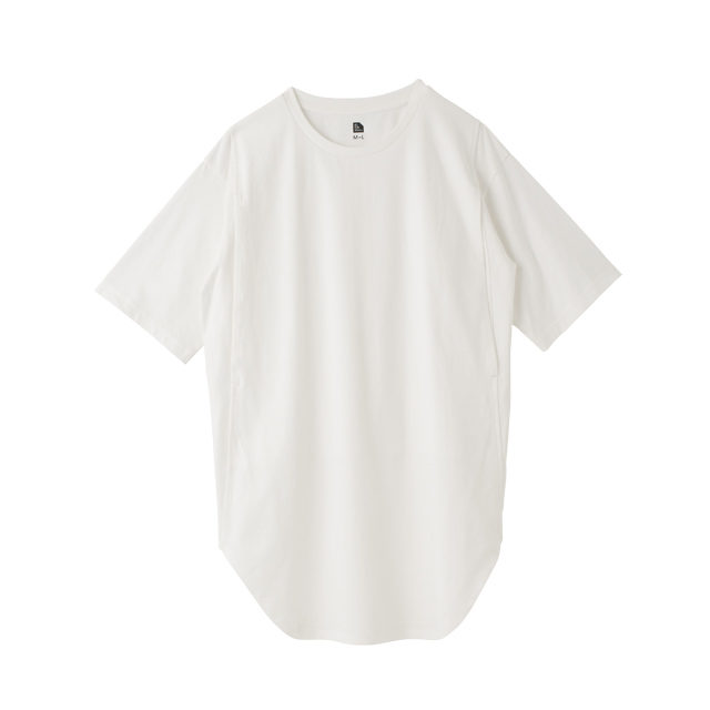 半袖ラウンドヘムTシャツ
