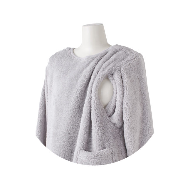 Elfindoll 授乳口つきボア丸首ワンピース 西松屋