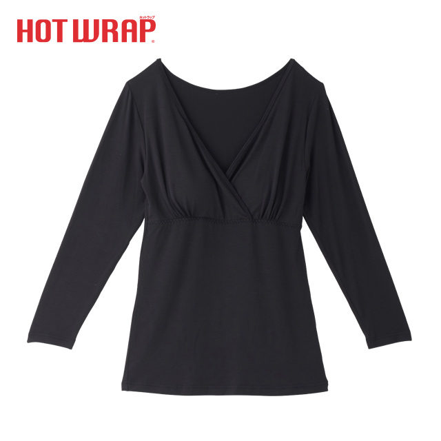 HOTWRAP クロスオープン長袖スリーマー（取り外し可能カップ付）