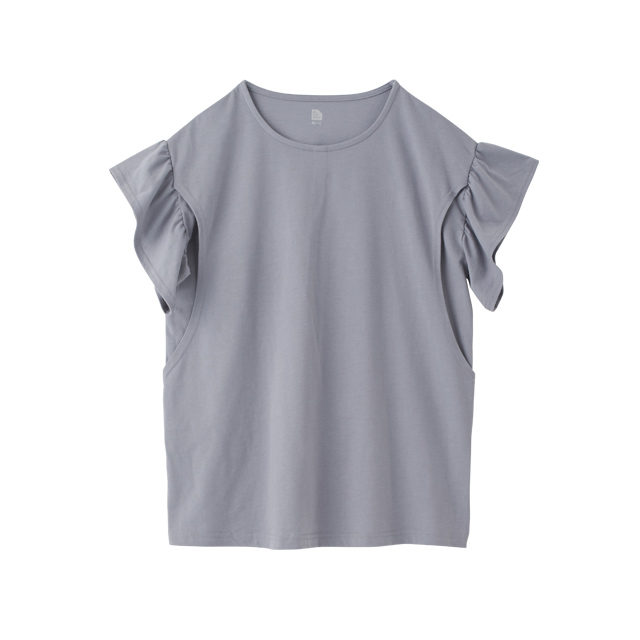 半袖フリルTシャツ