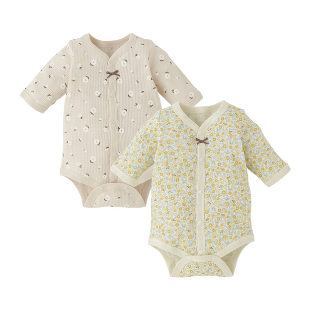 ベビー ロンパース 肌着 70サイズ あかる 2枚セット