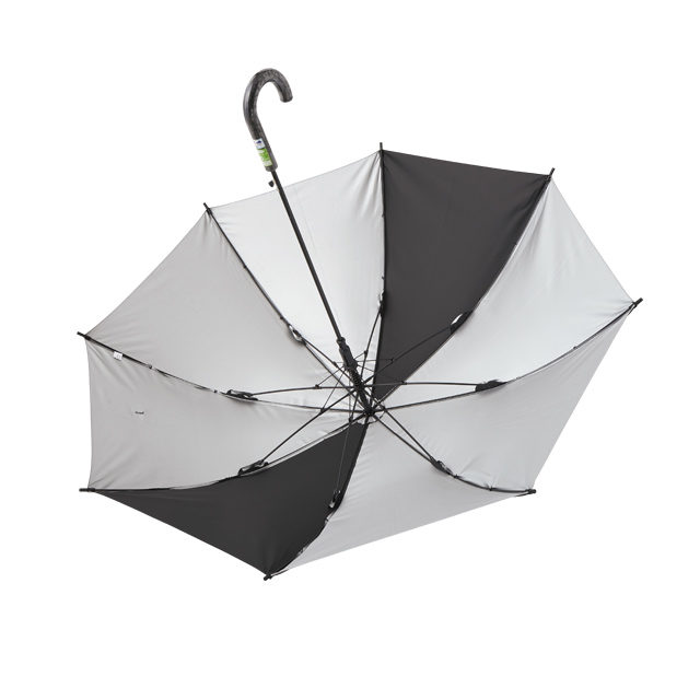晴雨兼用傘 黒×シルバー 55cm