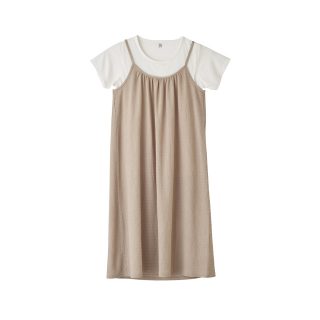 ELFINDOLL Tシャツ付きリップルキャミワンピース