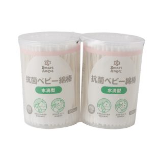 SmartAngel 抗菌ベビー綿棒 水滴型 200本 2個