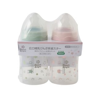 SmartAngel 広口哺乳びん 2本組 スター