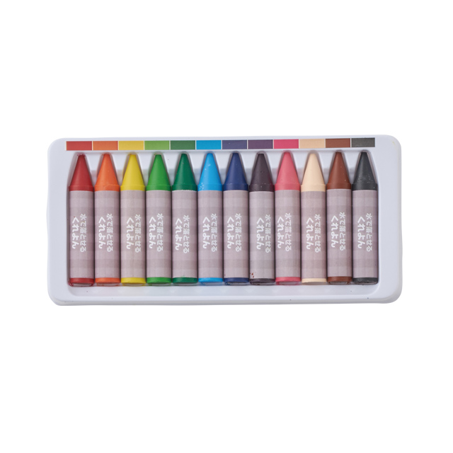 水で落とせるくれよん12色