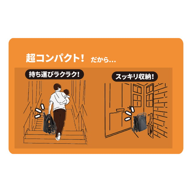 シンコンパクトベビーカーα  リバーシブル