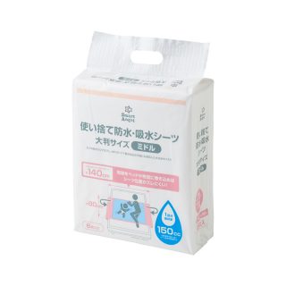 SmartAngel 使い捨て防水・吸水シーツ 大判ミドル 6枚入