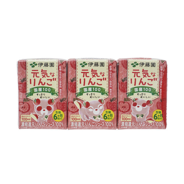 伊藤園 元気なりんご 100ml（3本パック）